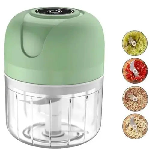 🔪 Mini Processador Elétrico Recarregável – Triture Tudo em Segundos!