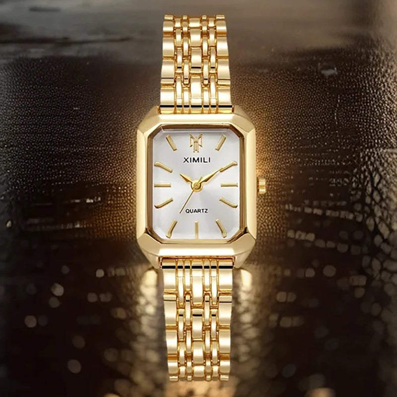 ⌚ Relógio Feminino Luxo Classic Gold – Sofisticação que Impressiona