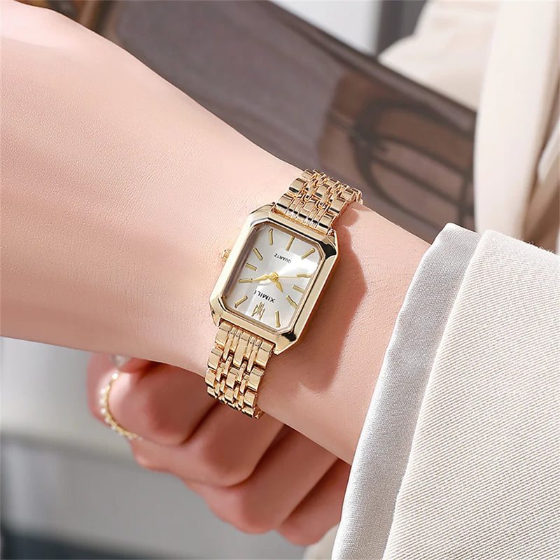 ⌚ Relógio Feminino Luxo Classic Gold – Sofisticação que Impressiona